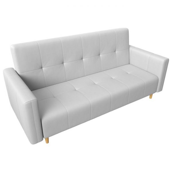 Прямой диван-книжка «Вест», механизм книжка, экокожа, цвет бежевый