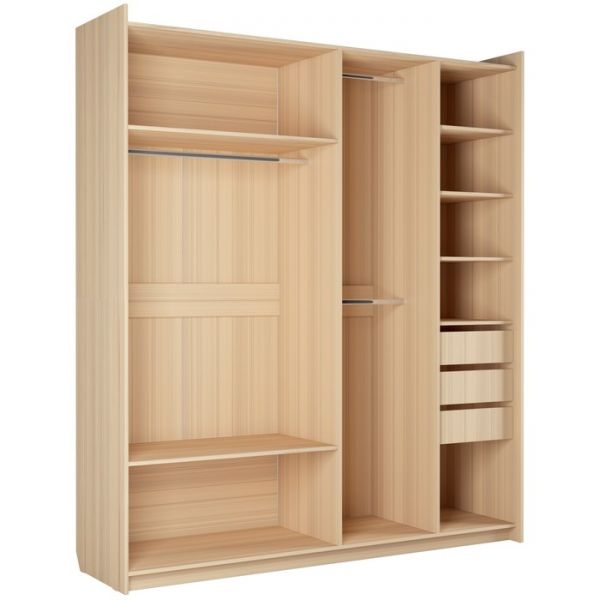 Шкаф-купе «Капелла 26», 2000 ? 600 ? 2300 мм, цвет туя светлая