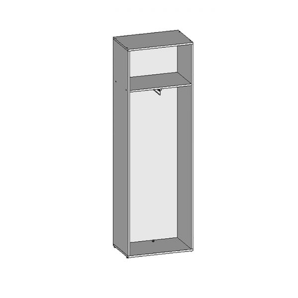 Шкаф для одежды НШ-10, 600 ? 380 ? 1890 мм, белый шагр