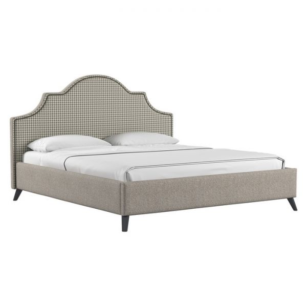 Кровать Фаина, 1800х2000, ортопедическое осн+ПМ, Труссарди 03/Латте Ролан