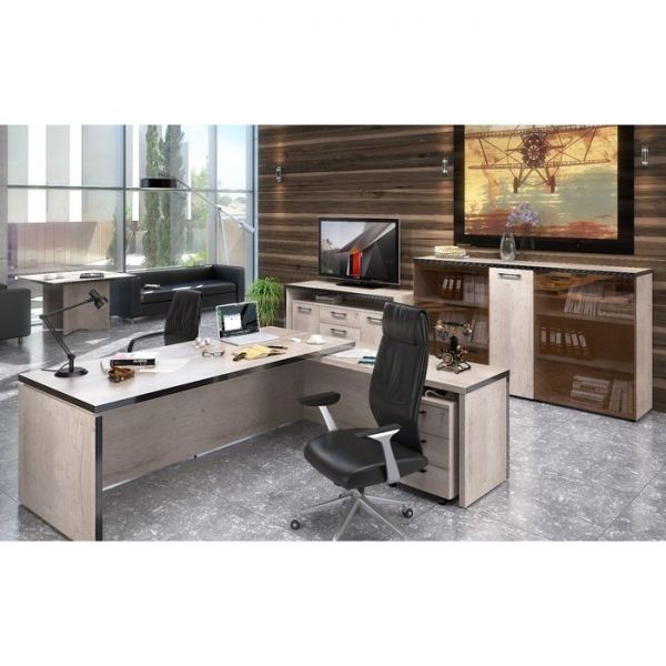 Стол руководителя TORR TCT 1820L, дуб каньон