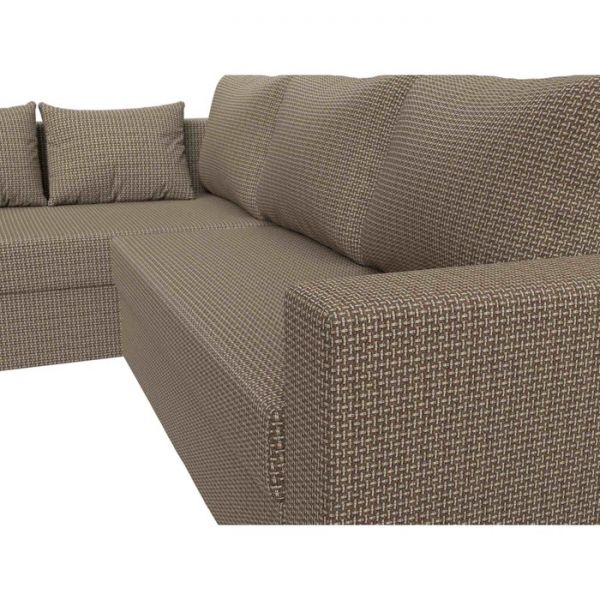 Угловой диван «Мансберг», механизм еврокнижка, угол левый, рогожка, цвет корфу 03