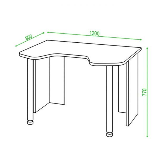 Стол «СКЛ Игр120», 1200 ? 900 ? 770 мм, цвет чёрный