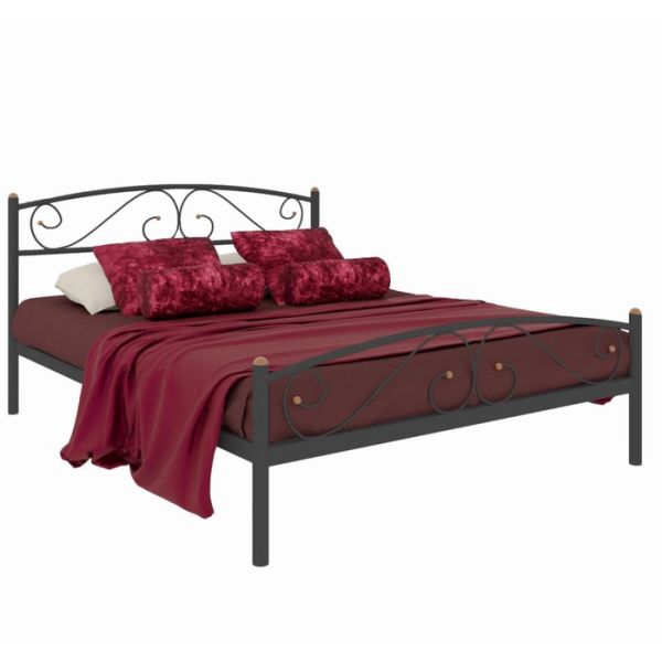 Кровать «Вероника плюс», 1200 ? 1900 мм, металл, цвет чёрный