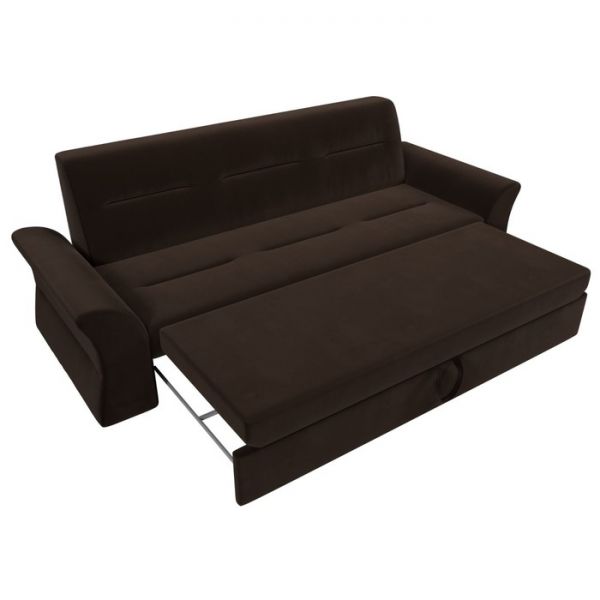 Прямой диван «Клайд», механизм дельфин, микровельвет, цвет бежевый