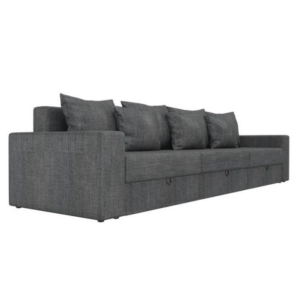 Диван прямой «Мэдисон Long», механизм еврокнижка, рогожка, цвет серый