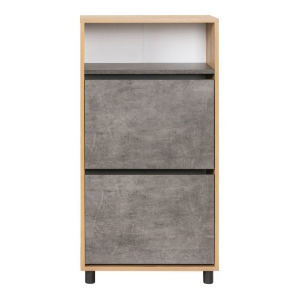 Обувница Крафт 13.111, 550х283х1025, Камень темный/Дуб крафт золотой