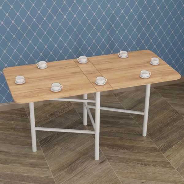 Стол книжка 1520х700х753 дуб крафт золотой/белый глянец