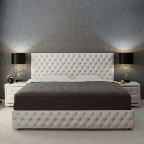 Кровать «Купол тысячелетия 2016» без ПМ, 1400 ? 2000, встроенное основание, взбитые сливки