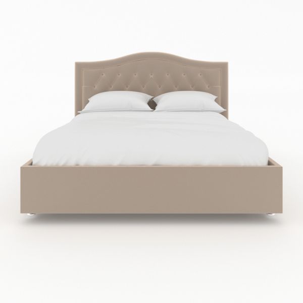 Кровать «Ротонда» без ПМ, 140 ? 200 см, ортопедическое основание, цвет Star Velvet 7 Beige