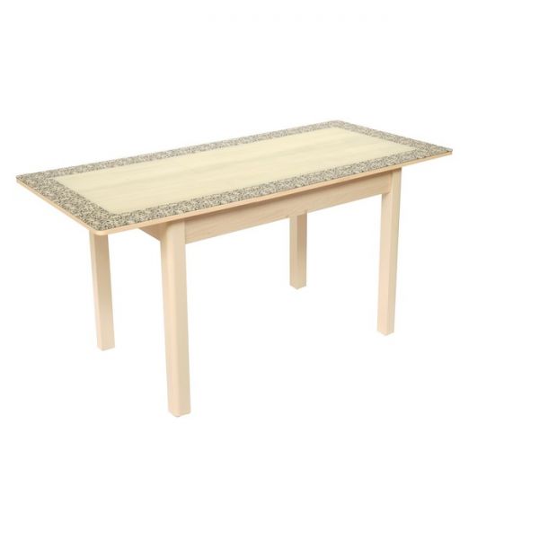 Стол раздвижной «Сеул», 1100(1500) ? 700 ? 750 мм, рисунок R-129, цвет акация / ваниль