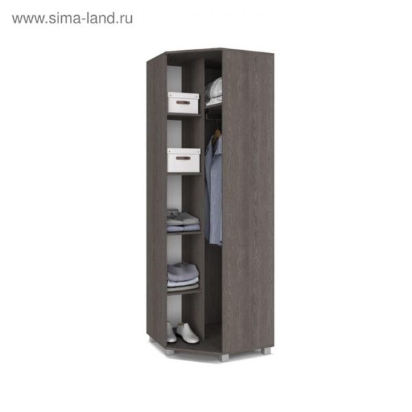 Шкаф угловой Карина К57 420x700x2100 Анкор темный/светлый