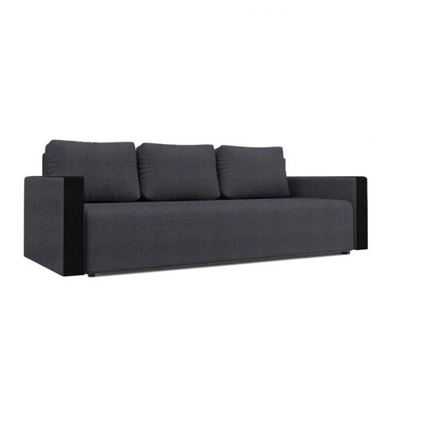 Диван «Алиса 4», еврокнижка, бельевой ящик, ткань велюр, цвет shaggy azure / marvel black