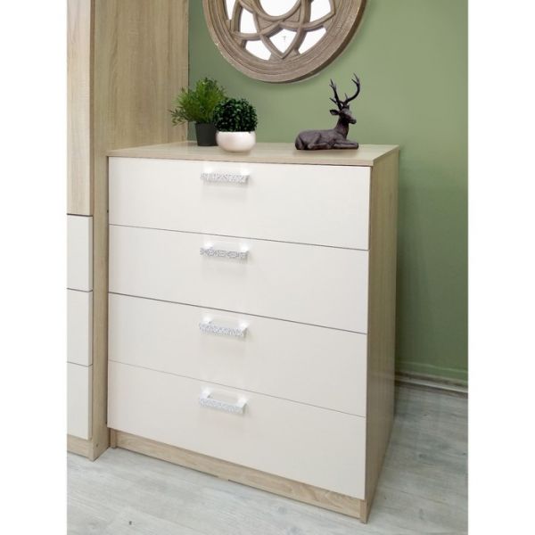 Комод «Салоу», 800 ? 450 ? 1004 мм, цвет дуб сонома / перламутр