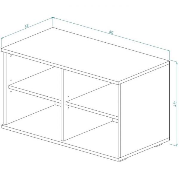 Тумба для прихожей ТПр-9 РИВЬЕРА 470х800х420 Ясень Шимо Светлый