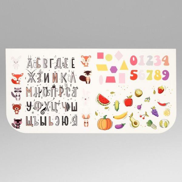 Стол подвесной с фотопечатью, 800х400х20, Белый