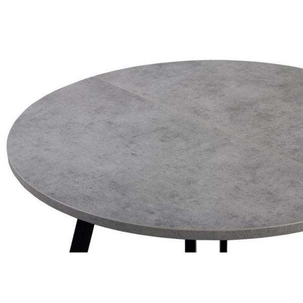 Стол РИМ D-1050/1500 Бетон Чикаго светлый/Опора РИМ Гаспар-К, черный матовый