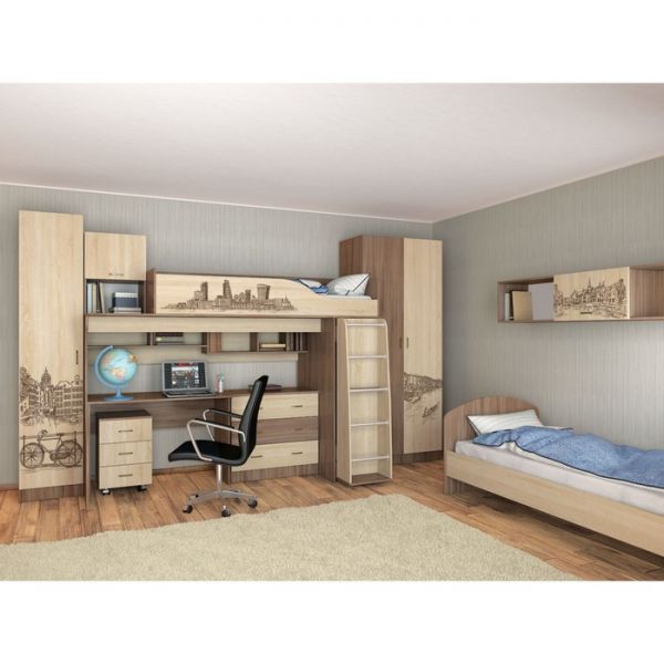 Стол письменный Орион 1120x600x750 ясень шимо темный