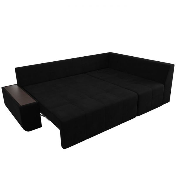 Угловой диван «Амадэус», правый угол, микровельвет, цвет коричневый