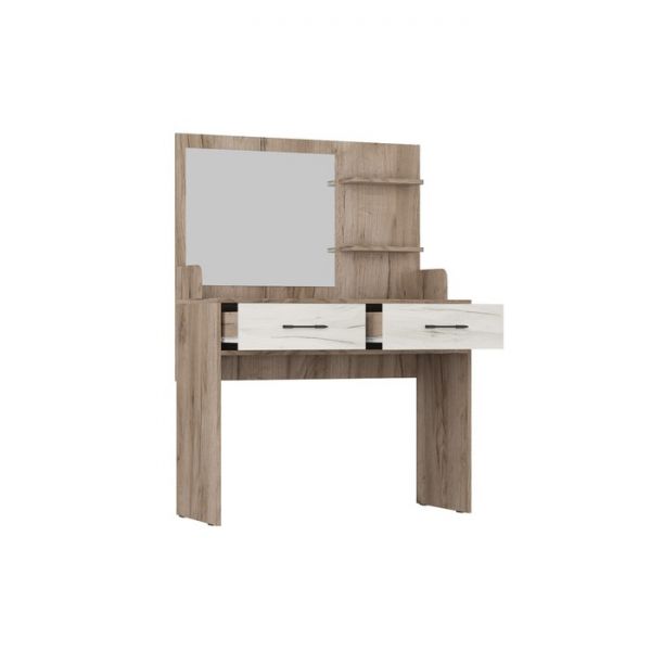 Туалетный стол Соната 1000х420х1380  Дуб крафт серый/Дуб крафт белый