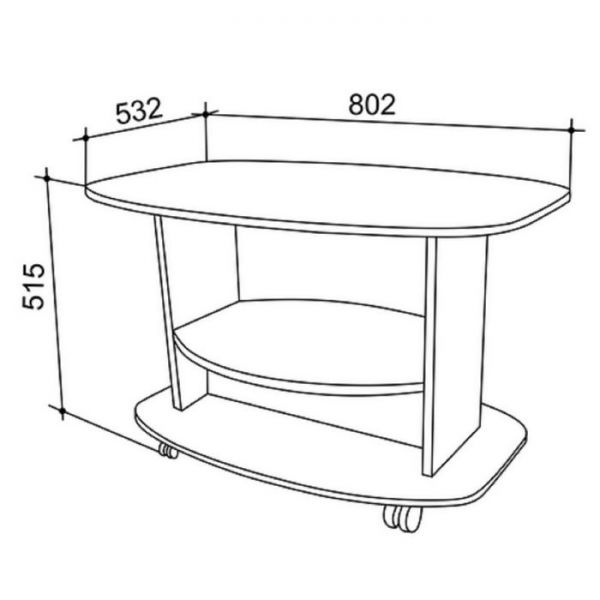 Журнальный стол Лидер Дуб млечный