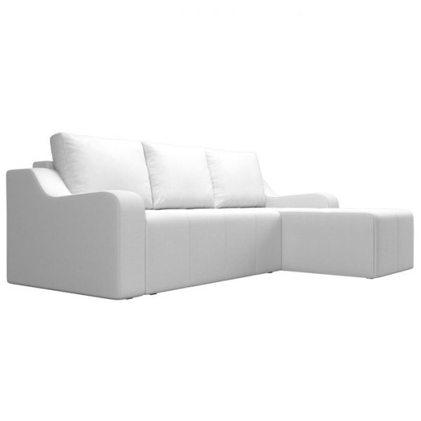 Угловой диван «Элида», правый угол, экокожа, цвет бежевый