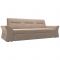 Прямой диван «Клайд», механизм дельфин, велюр, цвет бежевый