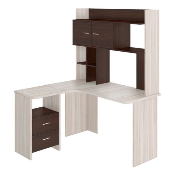 Компьютерный стол, 1300 ? 1200 ? 1785 мм, левый угол, цвет карамель