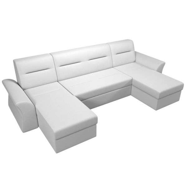 П-образный диван «Клайд», механизм дельфин, экокожа, цвет бежевый