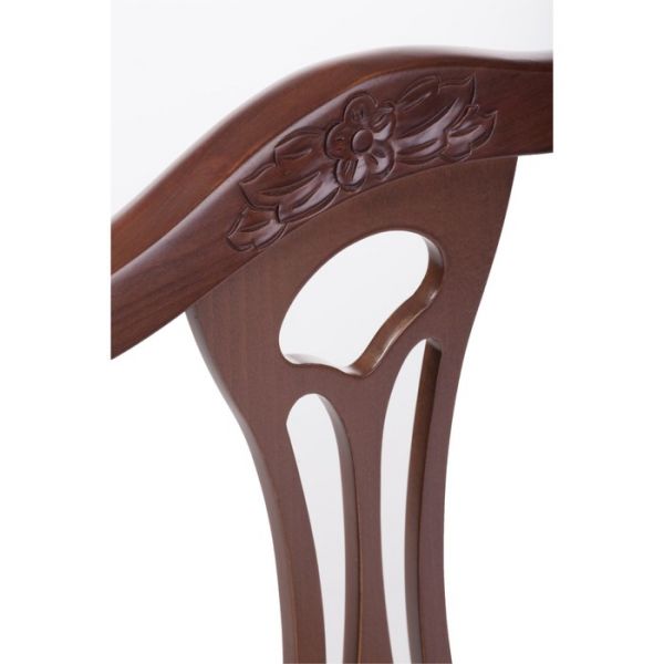 Стул Арфа, бук, цвет покраски  черешня,  ткань Andris(вензель) 160 беж