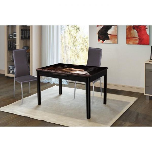 Стол "Люкс" раздвижной, 1200(1520)х800 мм, стекло, автоматический подъем, 245224078