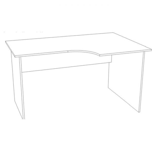 Стол компьютерный угловой правый1560*1050*750  Белый