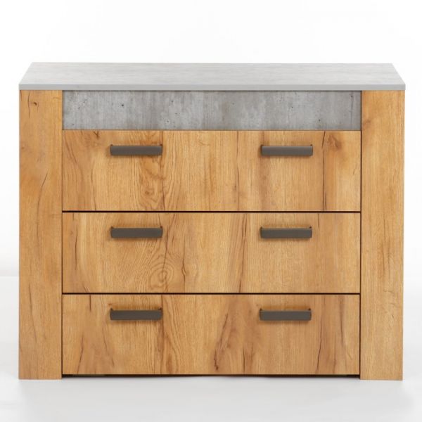 Комод Франк 1030х460х826 крафт/метрополитан грей