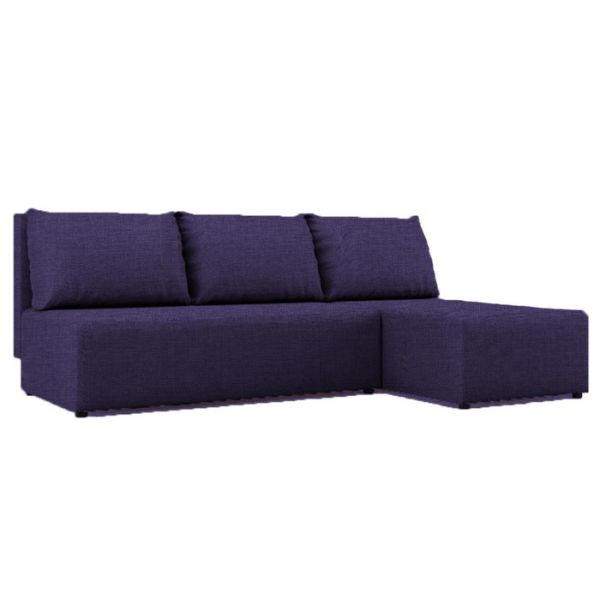 Угловой диван «Алиса», бельевой ящик, еврокнижка, рогожка, цвет savana grey / savana milk