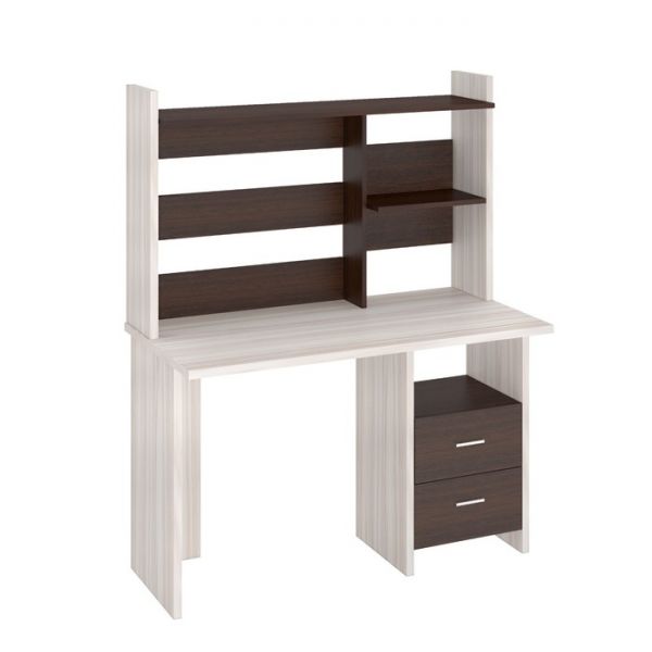 Компьютерный стол, 1200 ? 600 ? 1520 мм, цвет нельсон/белый