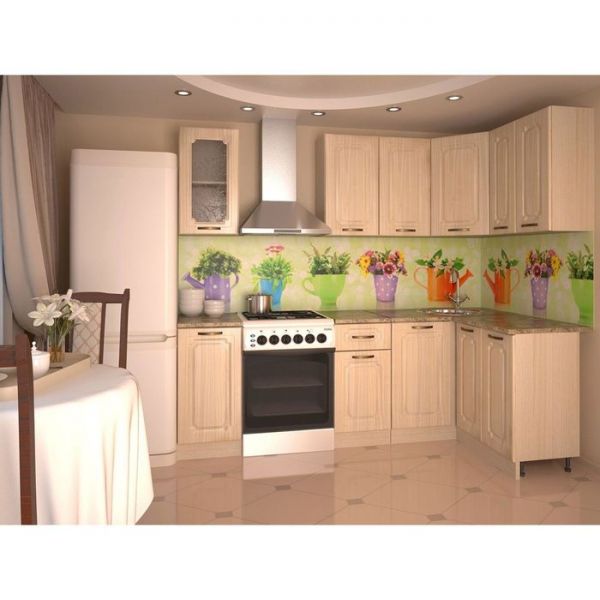 Кухонный гарнитур, грецкий орех 14, 1800 ? 1200 мм, правый