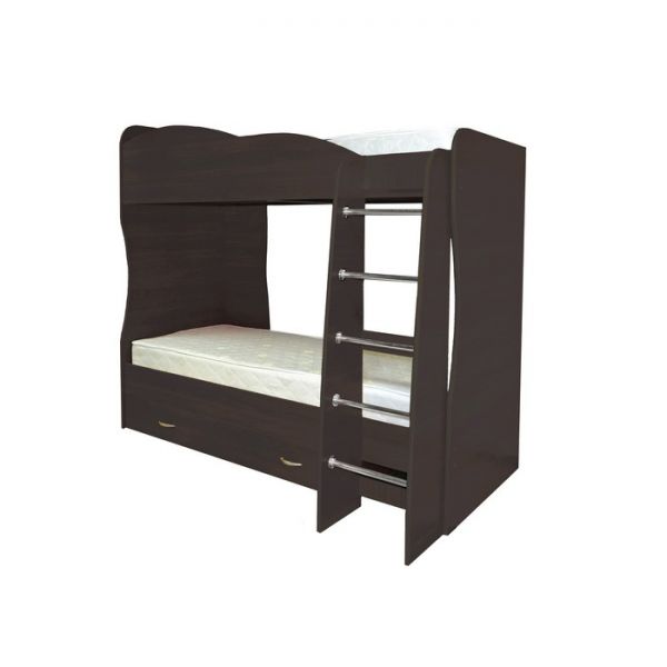 Кровать детская двухъярусная «Юниор-2», 2042 ? 1160 ? 1800 мм, цвет орех гварнери