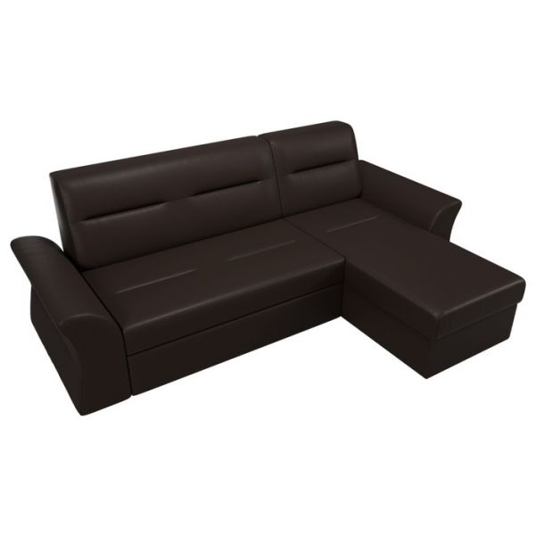 Угловой диван «Клайд», механизм дельфин, экокожа, цвет бежевый