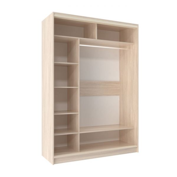 Шкаф-купе «Домашний», 1600 ? 600 ? 2300 мм, ЛДСП, цвет белый