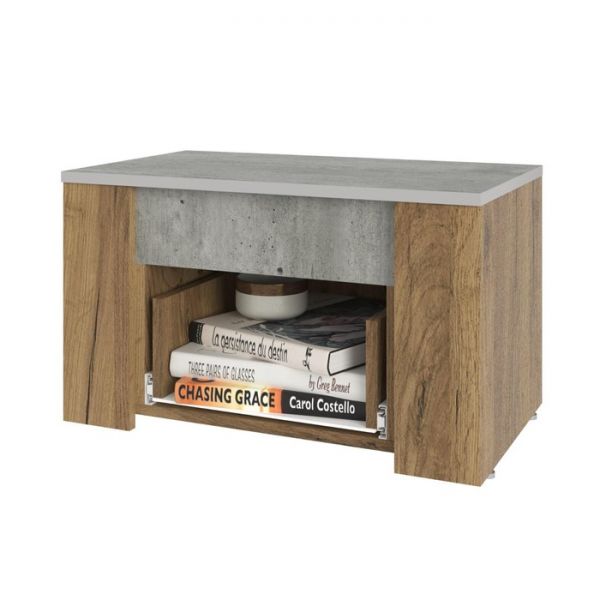 Тумба прикроватная Франк 630х378х378 крафт/метрополитан грей