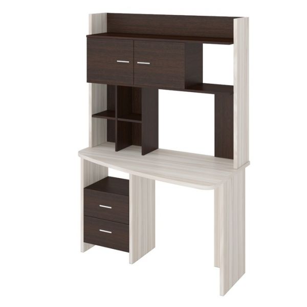 Компьютерный стол, 1200 ? 690 ? 1785 мм, правый угол, цвет нельсон/белый