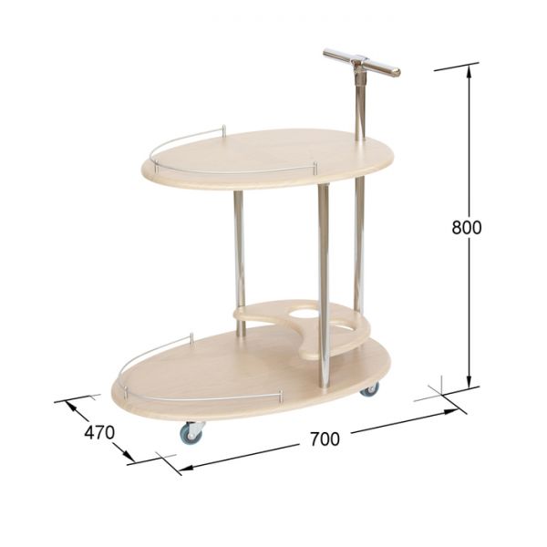 Стол сервировочный «Фуршет», 700 ? 470 ? 805 мм, цвет дуб белёный