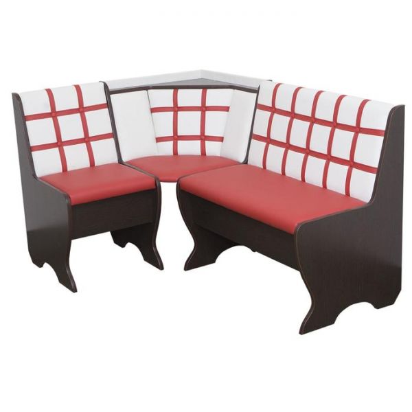 Кухонный уголок КУ-19Л категория-1 1030х540х830 Венге/белый/красный