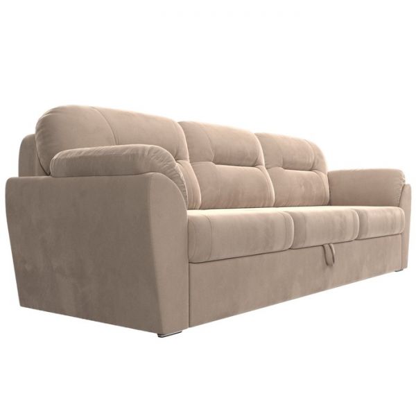 Диван прямой «Бостон», механизм дельфин, велюр, цвет бежевый