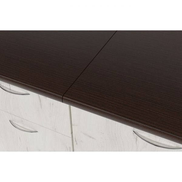 Кухонный угловой гарнитур Лоретта оптима 1800х1500 Венге/дуглас темный/Дуб грей