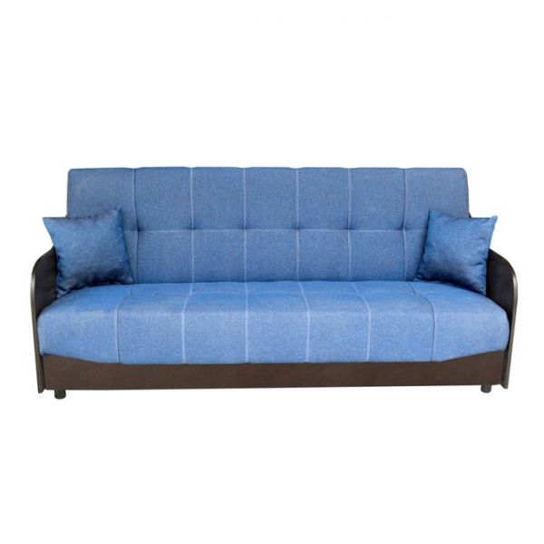 Диван "Домино" Гинезис 10 / экокожа коричневый/ ЛДСП Венге