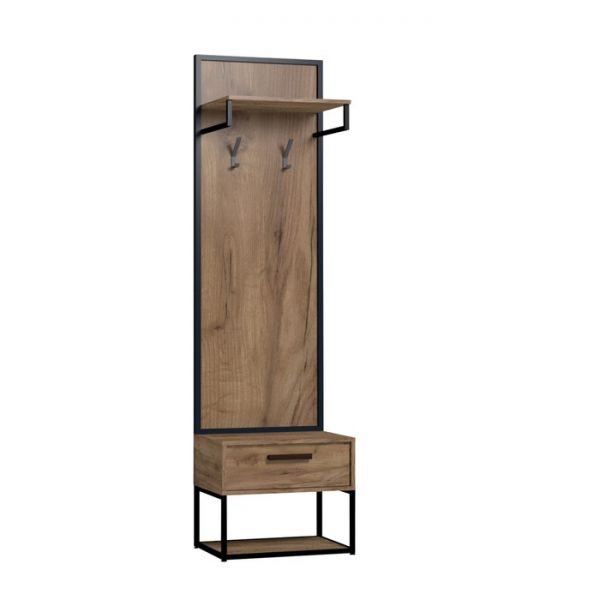 Вешалка Nature 74, 560 ? 394 ? 2113 мм, цвет дуб табачный craft / чёрный