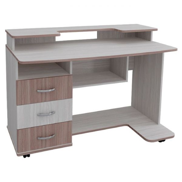Стол компьютерный Юниор-1  Дуб молочный/венге