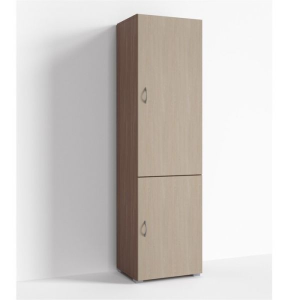 Шкаф Г-ШС-1-2, 500х400х1820 мм, ясень шимо темн, ясень шимо светлый