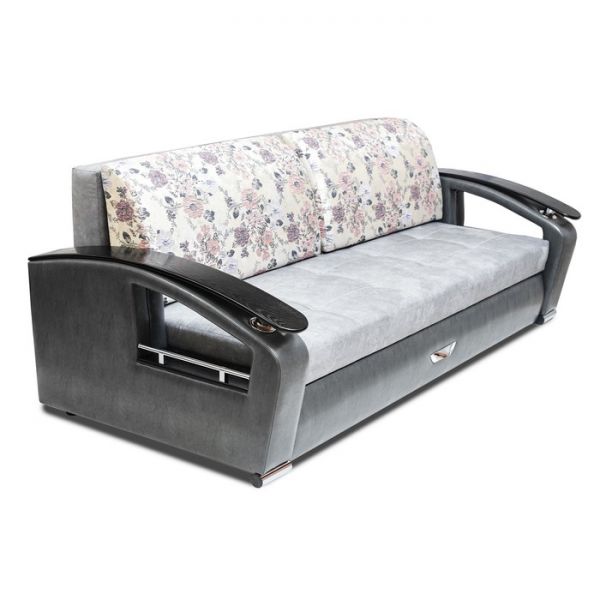 Диван прямой «Дубаи», ППУ, еврокнижка, цвет селфи 15 /скарлет роуз / астор 005